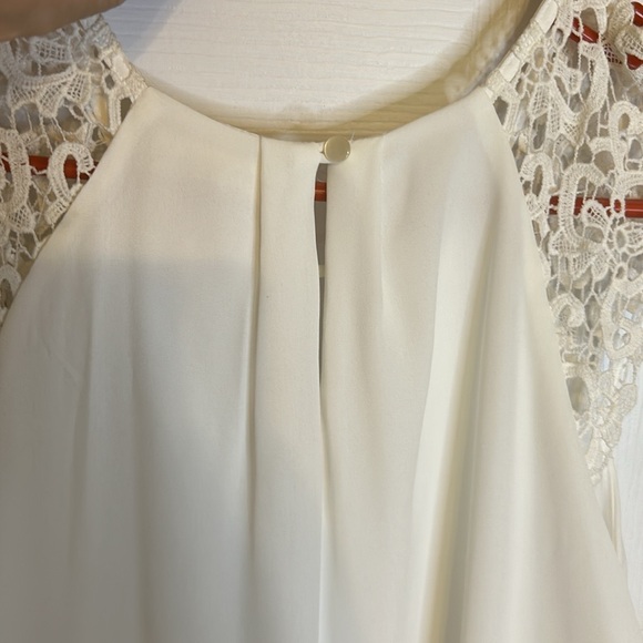 NWT White Dress with Lace accent - Picture 2 of 4